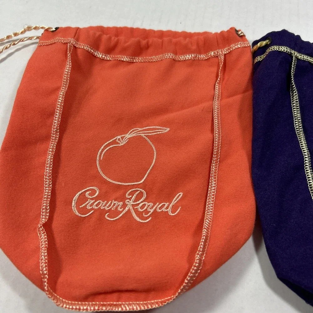 Lot 5 Crown Royal Bottle‎ Bags Green Taupe Purple Peach Crafts Recycle